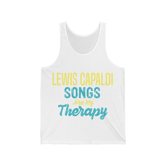 Lewis Capaldi Unisex Jersey Tank - Lewis Capaldi songs are my therapy