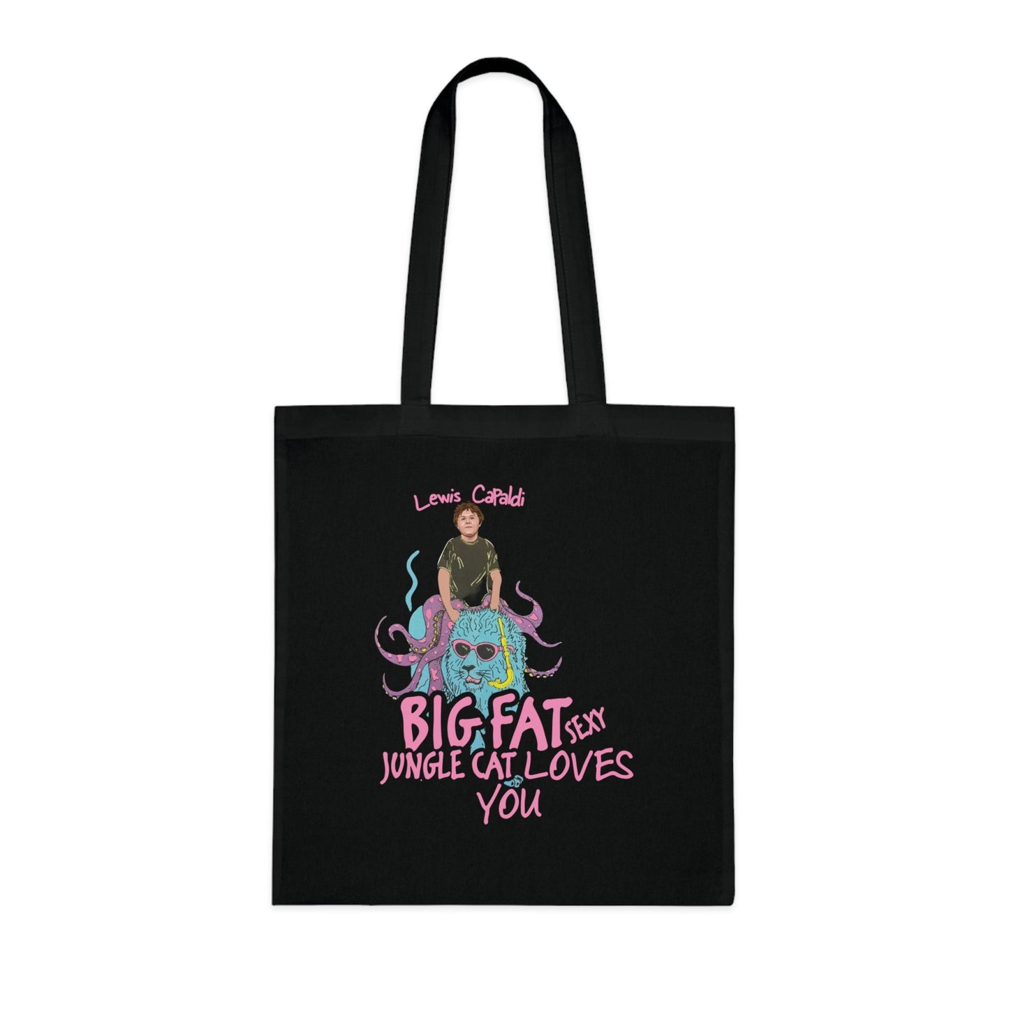 Lewis Capaldi Cotton Tote Bag - Big Fat Sexy Jungle Cats