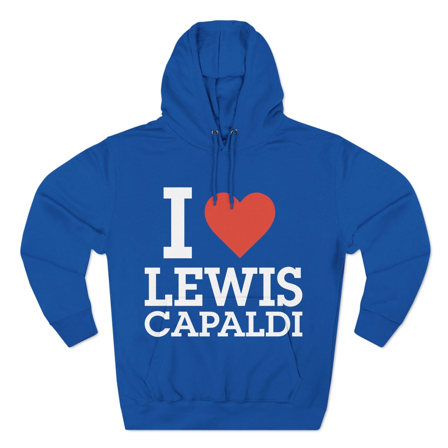 Lewis Capaldi Three-Panel Fleece Hoodie - I love Lewis Capaldi