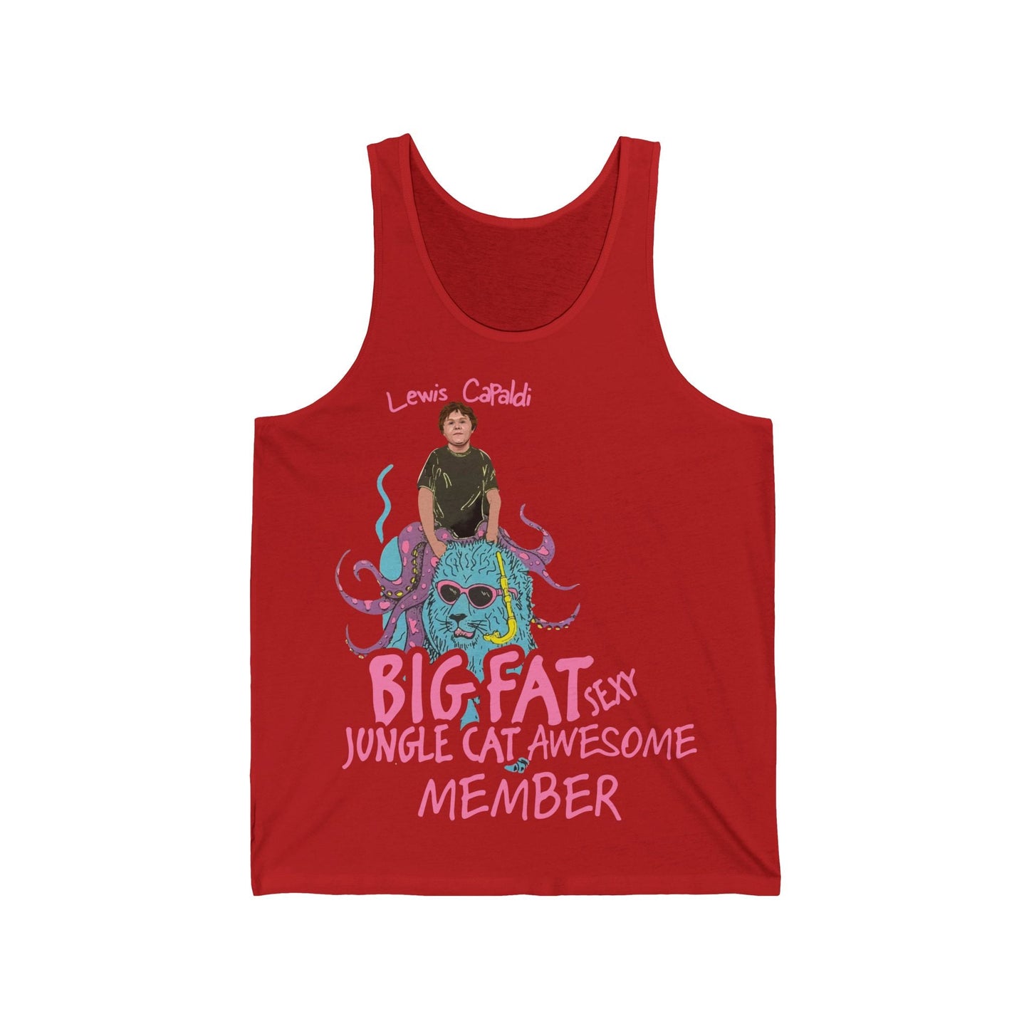 Lewis Capaldi Unisex Jersey Tank Top  - Big Fat Sexy jungle cats