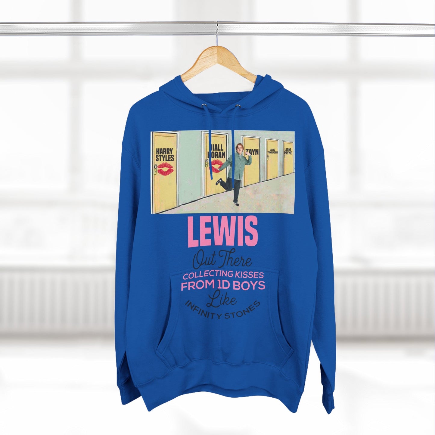 Lewis Capaldi Three-Panel Fleece Hoodie - Lewis out there collecting kisses from 1D boys