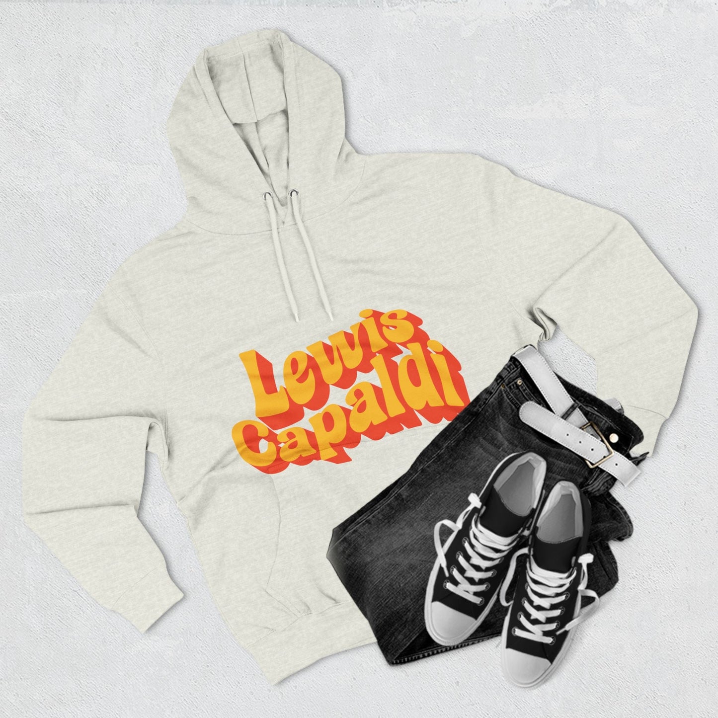 Lewis Capaldi Three-Panel Fleece Hoodie - Writing