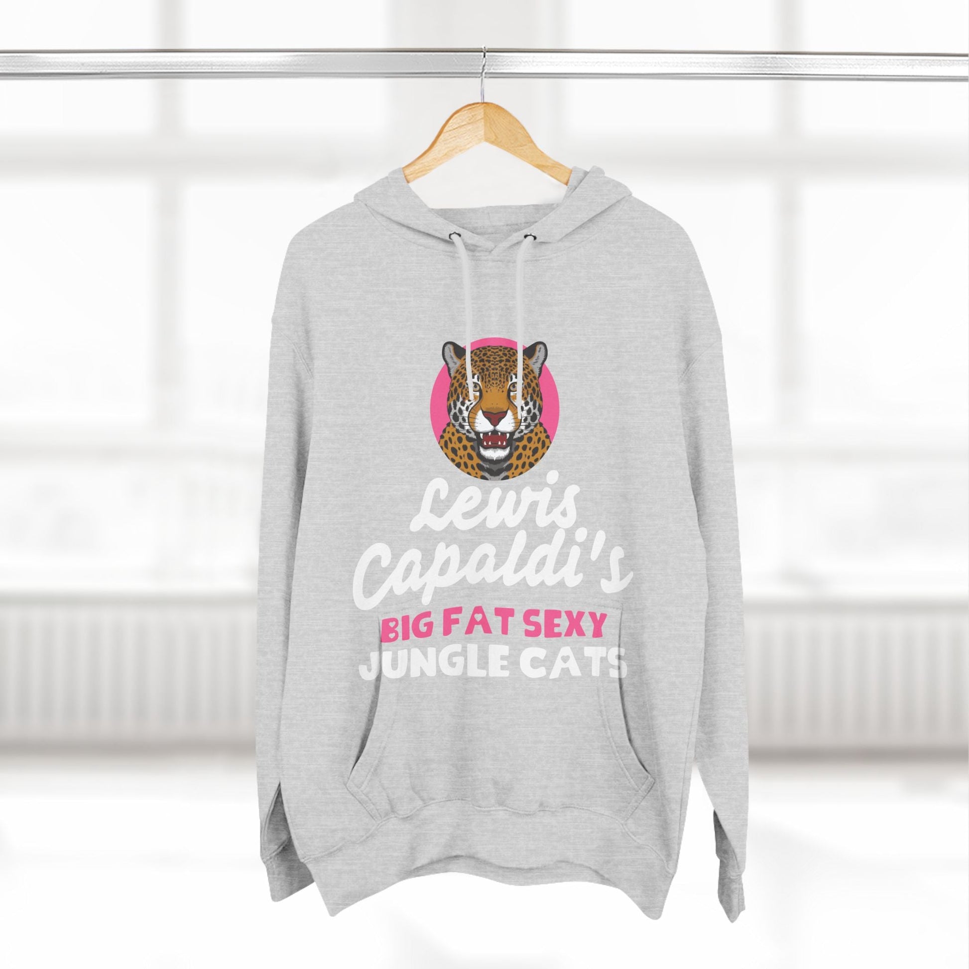 Lewis Capaldi Three-Panel Fleece Hoodie - Big Fat Sexy Jungle Cats - Hoodie