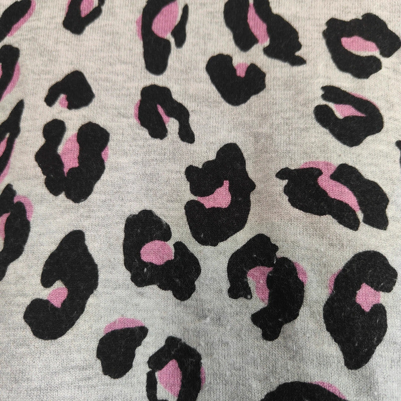Next Size M Leopard Print Knitted Vest Grey Pink Animal Print Sweater Tank