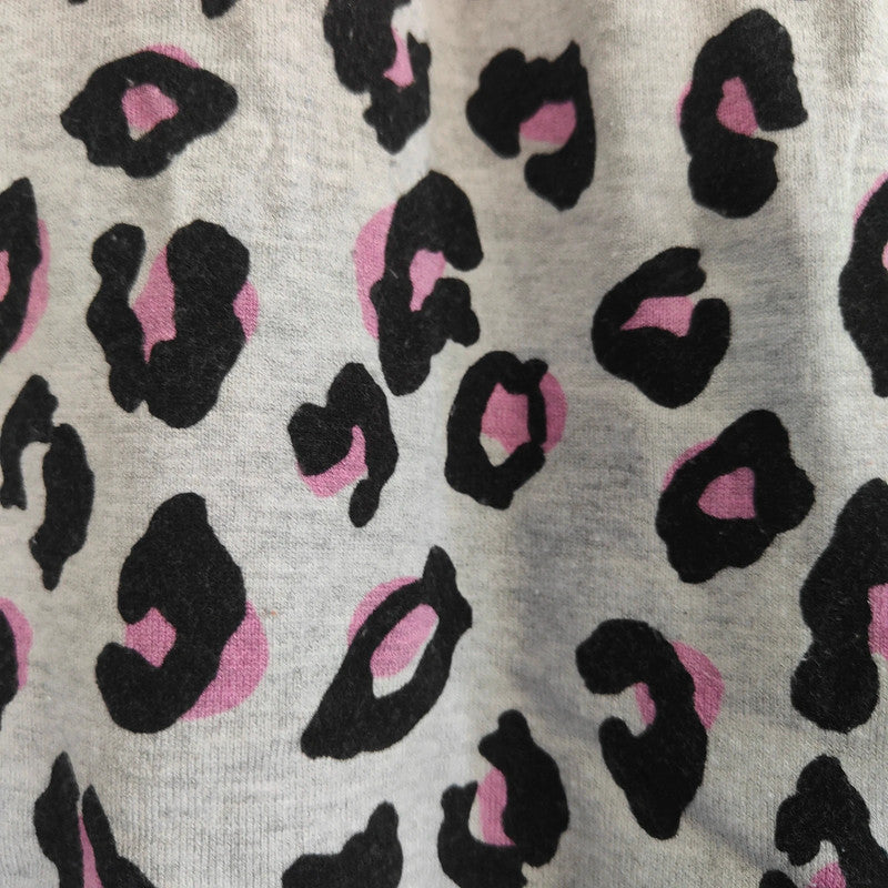 Next Size M Leopard Print Knitted Vest Grey Pink Animal Print Sweater Tank