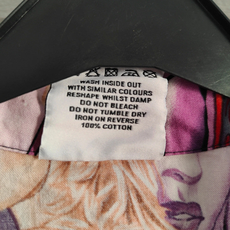 Eddy Pagnoni Graphic Print Shirt Comic Art Action Girl Cotton Short