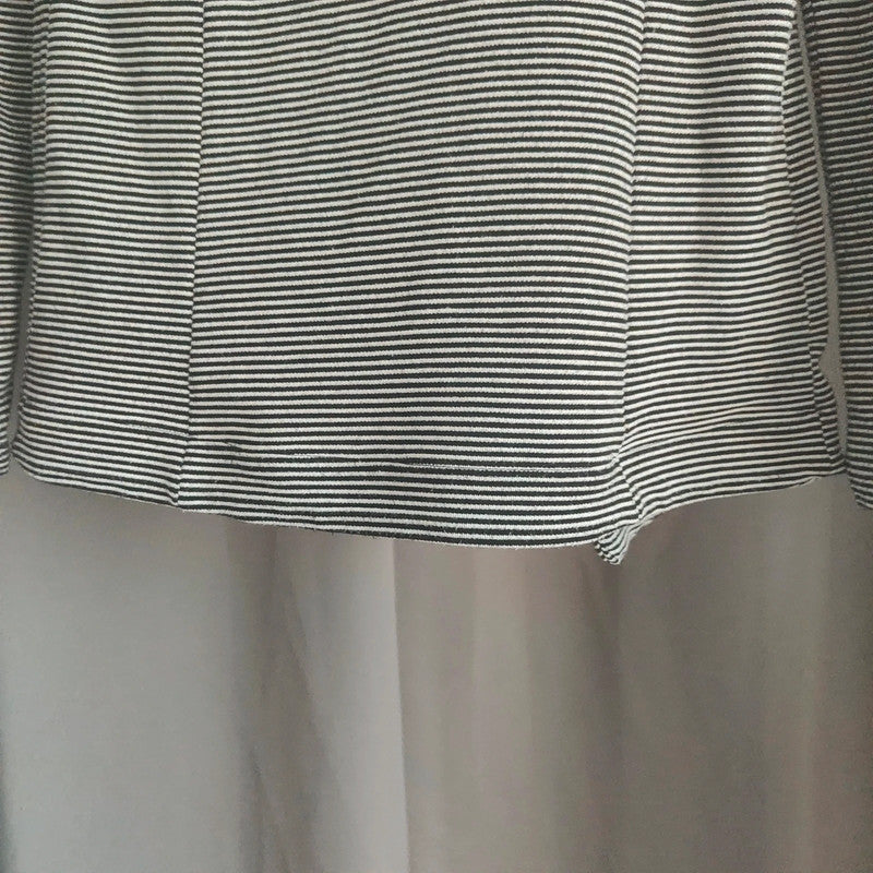 Next Striped Textured Jersey Blazer Jacket Black White UK 10 Office Casual