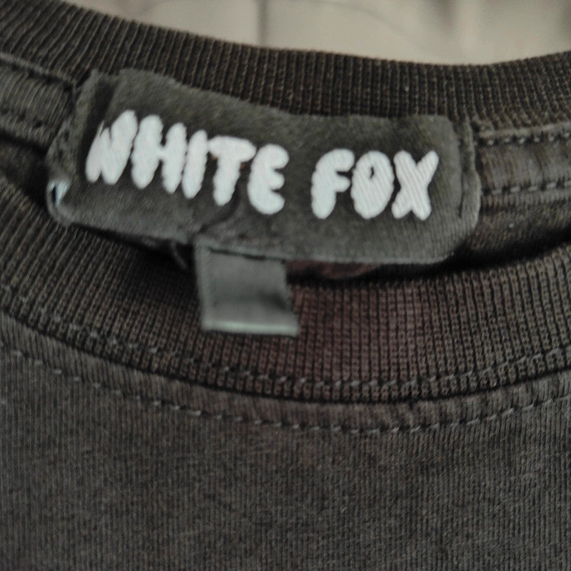 White Fox Boutique Graphic T-Shirt | Vol 3 Pink Logo Black Oversized