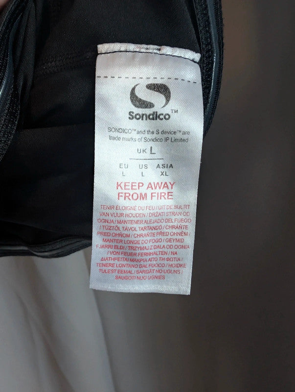 Sondico Black Mock Neck Compression Long Sleeve Base Layer Top Size L