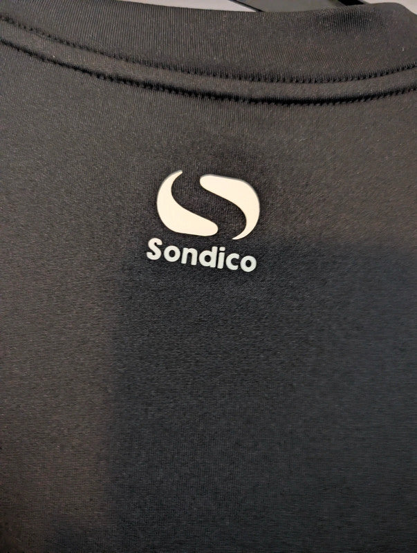 Sondico Black Mock Neck Compression Long Sleeve Base Layer Top Size L