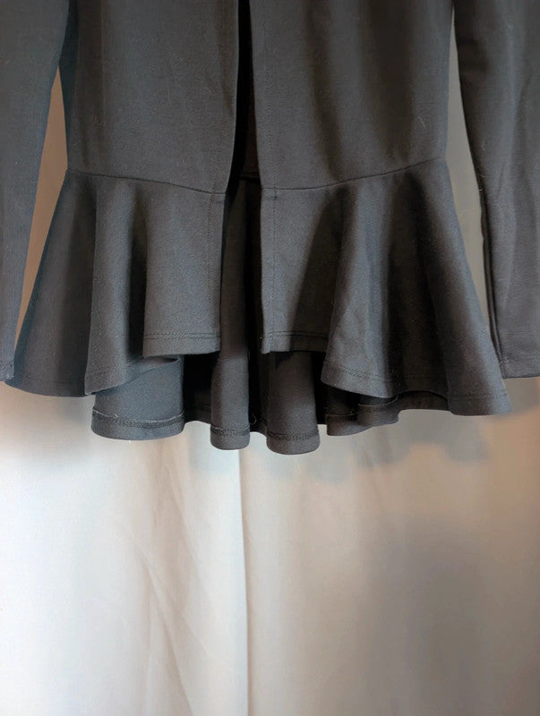 Barbara Hulanicki For George Black Peplum Jacket Blazer UK 8