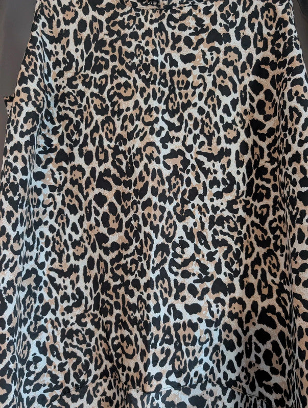 Atmosphere Leopard Print High Low Sleeveless Tunic Top UK 14 Brown