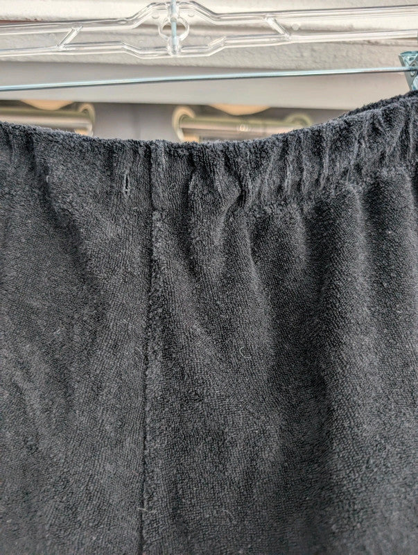 Peanuts Black Snoopy Towelling Towel Gym Running Shorts Size L