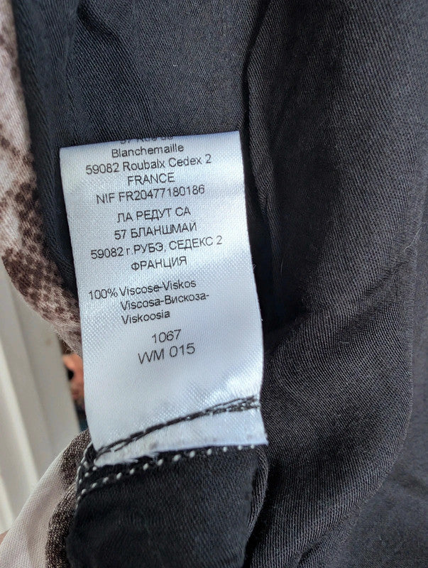 La Redoute Black Paris Landscape Graphic Print Shift Dress Size 8 10