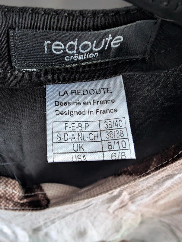La Redoute Black Paris Landscape Graphic Print Shift Dress Size 8 10