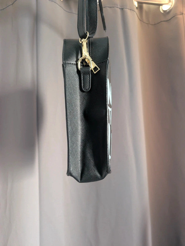 Beetlejuice Never Trust The Living Coffin Crossbody Bag Black Goth Alternative