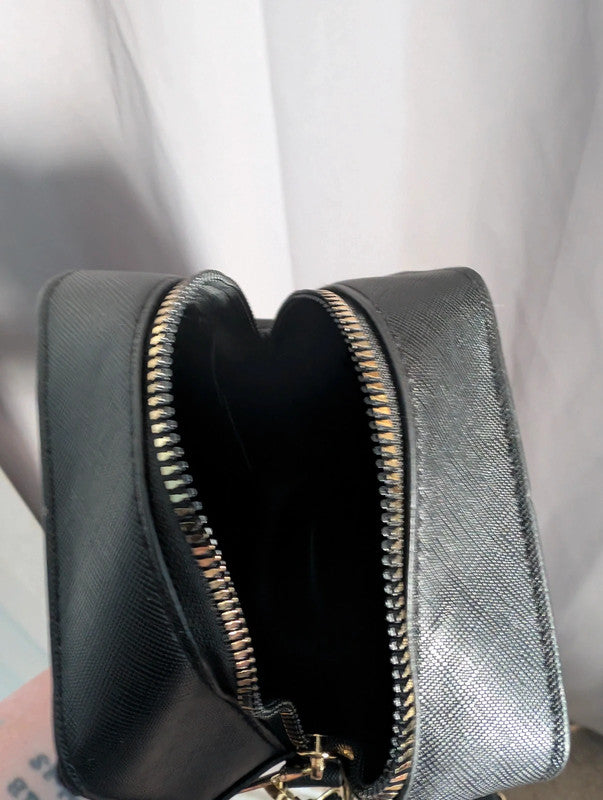 Beetlejuice Never Trust The Living Coffin Crossbody Bag Black Goth Alternative