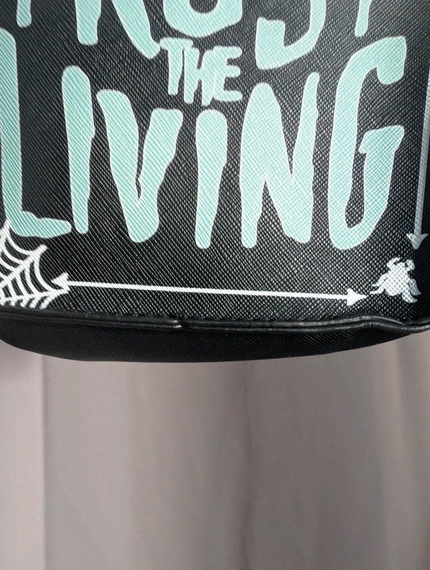 Beetlejuice Never Trust The Living Coffin Crossbody Bag Black Goth Alternative