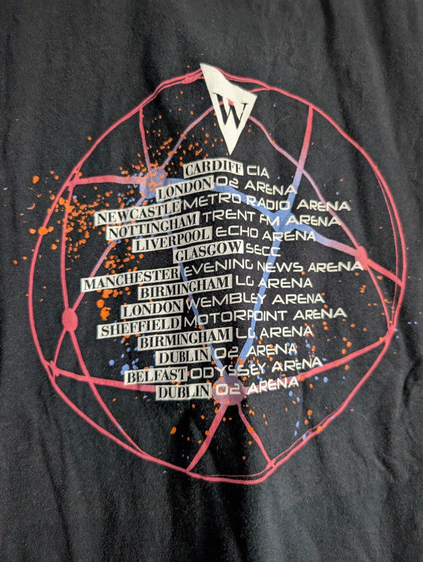 Westlife Gravity Tour 2011 Black Graphic T-Shirt Medium