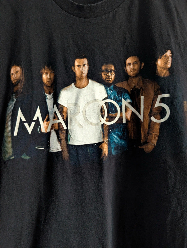 Maroon 5 Tour 2016 Black Graphic Band T-Shirt Medium