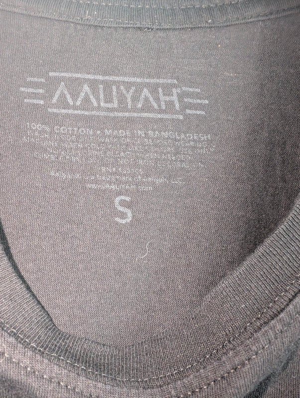 Aaliyah Black Graphic Band T-Shirt Small