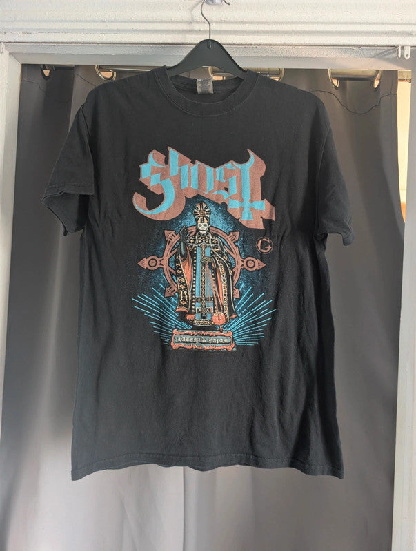 Ghost Habemus Papam Black Graphic Band T-Shirt Medium