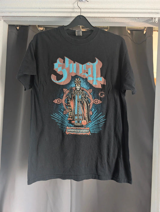 Ghost Habemus Papam Black Graphic Band T-Shirt Medium