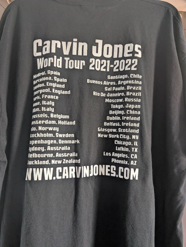 Carvin Jones World Tour 2021-2022 Black Graphic T-Shirt Extra Large