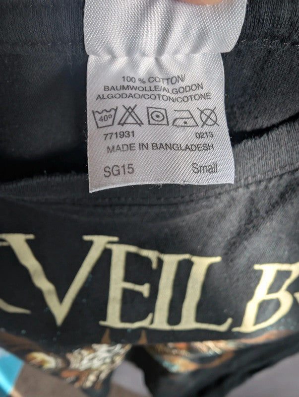 Black Veil Brides Goat Skull Crest Black Graphic T-Shirt Small