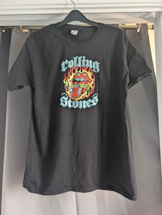 The Rolling Stones Tattoo You Black Graphic Band T-Shirt Medium