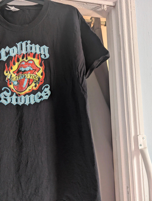 The Rolling Stones Tattoo You Black Graphic Band T-Shirt Medium