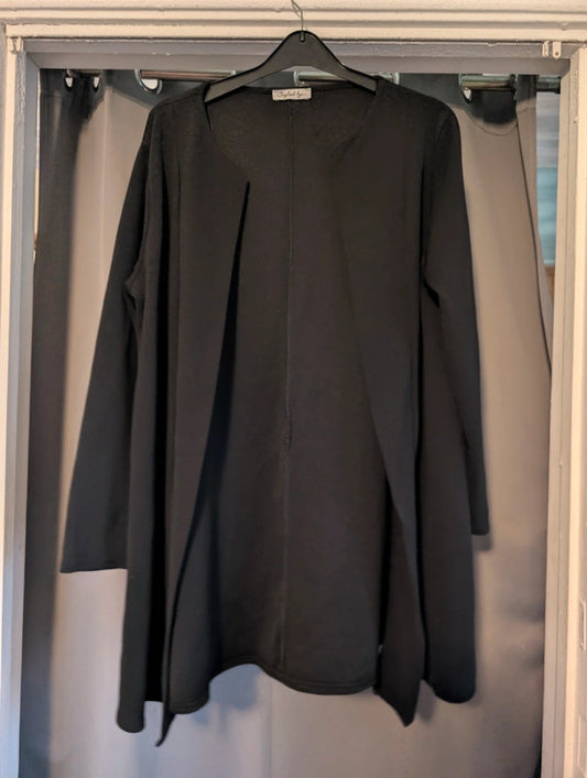 Styled By Black Open Front Kimono Cardigan Jacket L