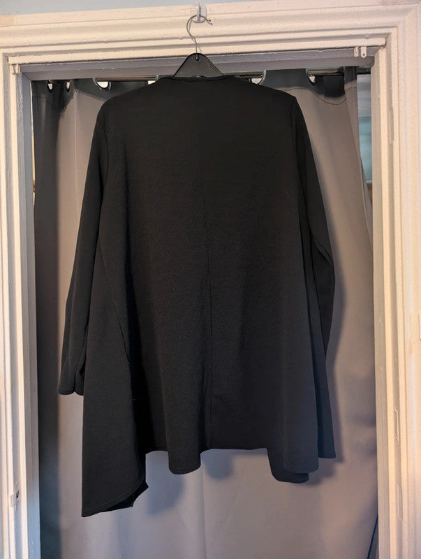 Styled By Black Open Front Kimono Cardigan Jacket L
