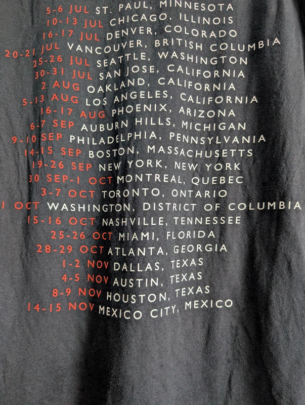 Adele Live 2016 North American Tour Graphic Band T-Shirt Size M Black