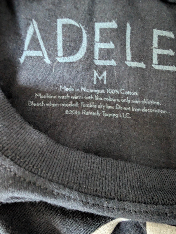 Adele Live 2016 North American Tour Graphic Band T-Shirt Size M Black