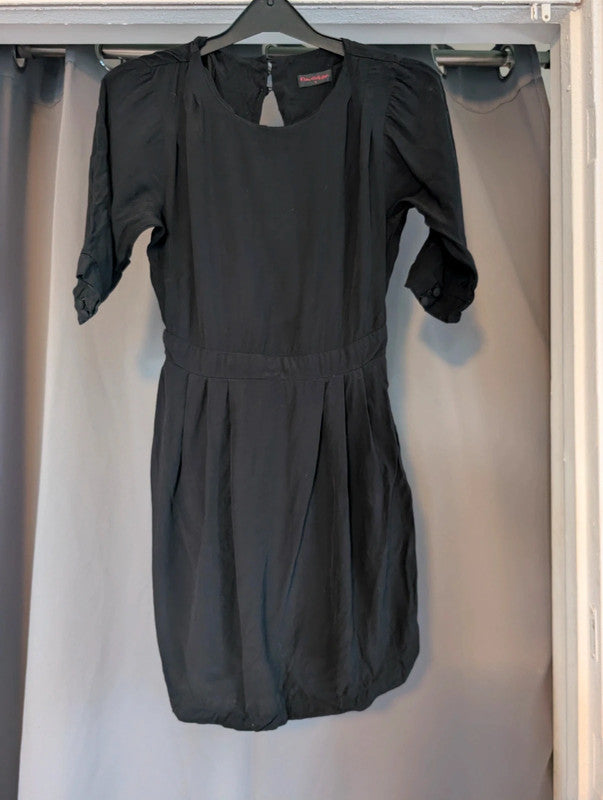 Miss Selfridge Black Cut Out Open Back Mini Dress UK 6 Goth Whimsigoth
