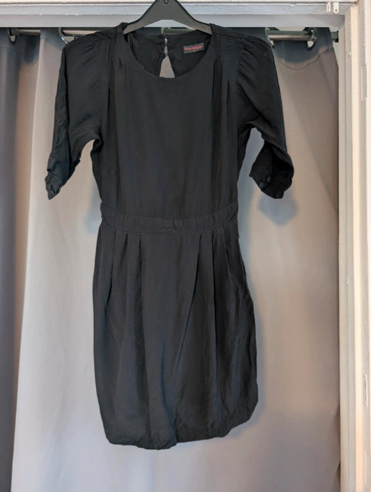 Miss Selfridge Black Cut Out Open Back Mini Dress UK 6 Goth Whimsigoth