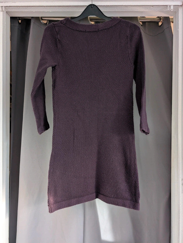 Boden Purple Cotton Cashmere Knit Tunic Dress UK 8 Whimsigoth Boho Mini