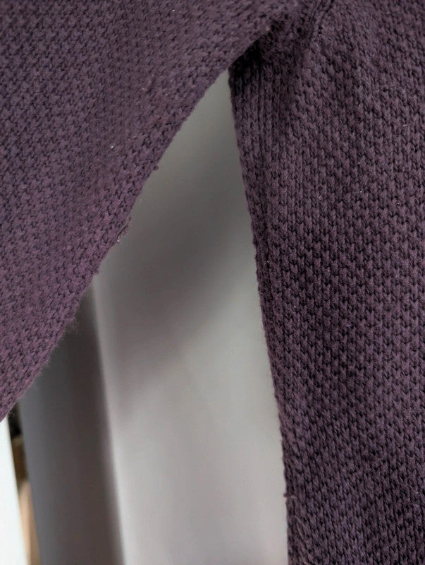 Boden Purple Cotton Cashmere Knit Tunic Dress UK 8 Whimsigoth Boho Mini