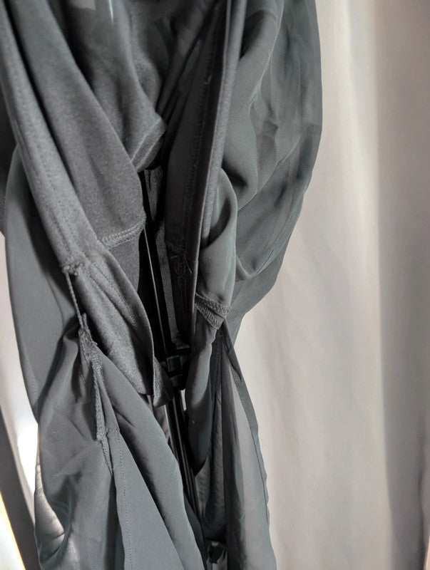 H&amp;M Divided Black Sheer Maxi Skirt Side Slit Lined UK 8 Goth Emo Whimsigoth
