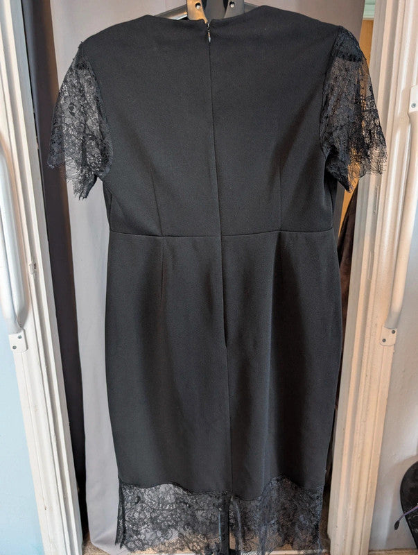 Boohoo Black One Shoulder Drape Mini Dress