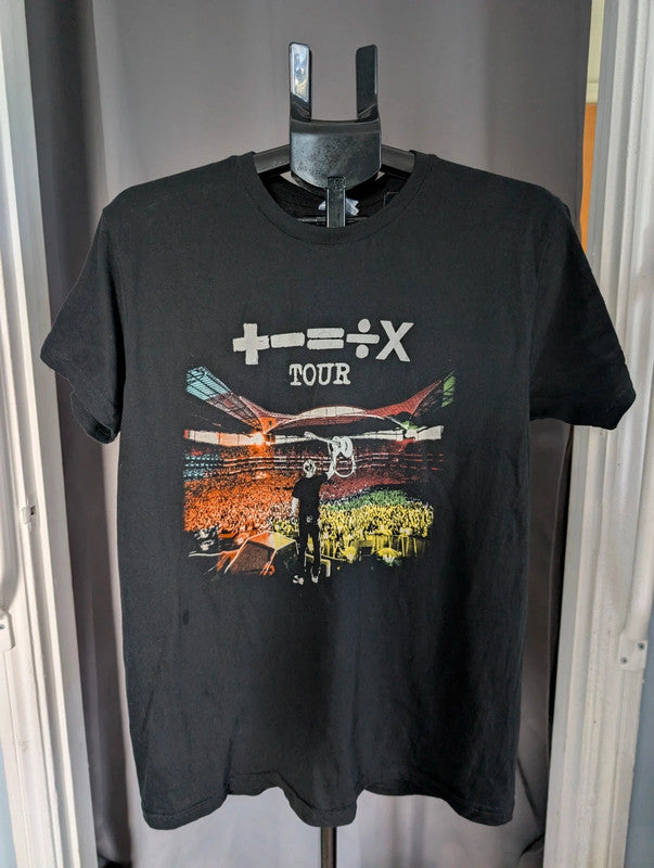 Ed Sheeran Mathematics Tour Black Graphic T-Shirt Size M