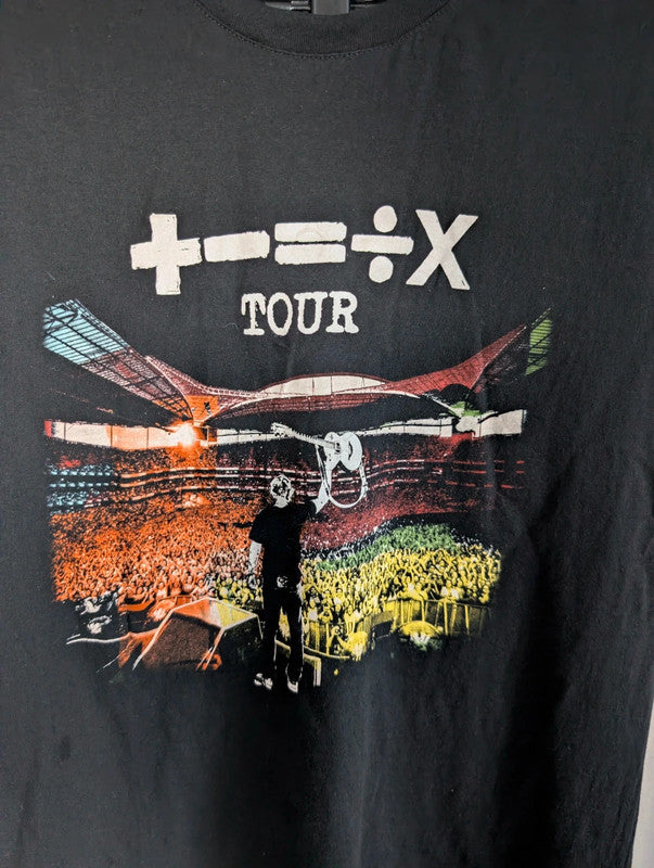 Ed Sheeran Mathematics Tour Black Graphic T-Shirt Size M