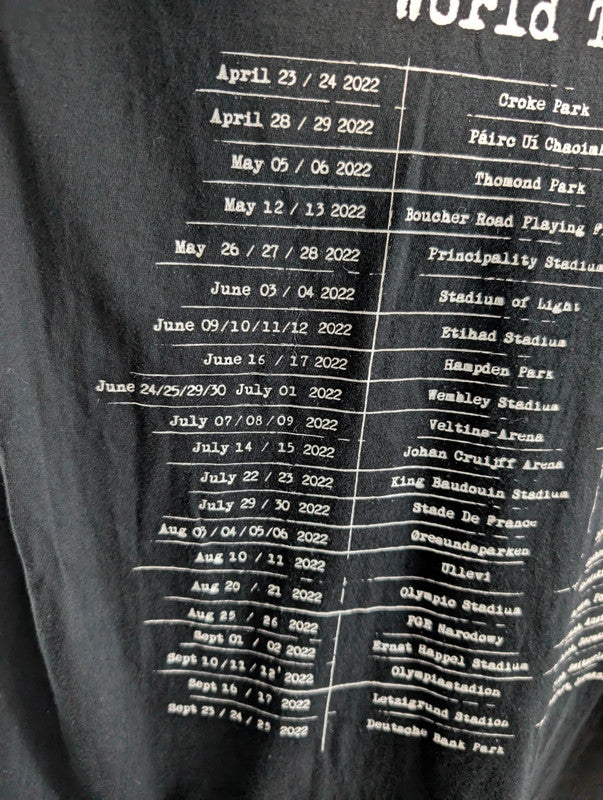 Ed Sheeran Mathematics Tour Black Graphic T-Shirt Size M
