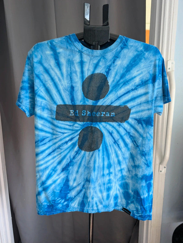 Ed Sheeran Blue Tie Dye Graphic T-Shirt Size S