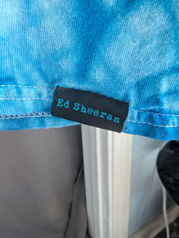 Ed Sheeran Blue Tie Dye Graphic T-Shirt Size S