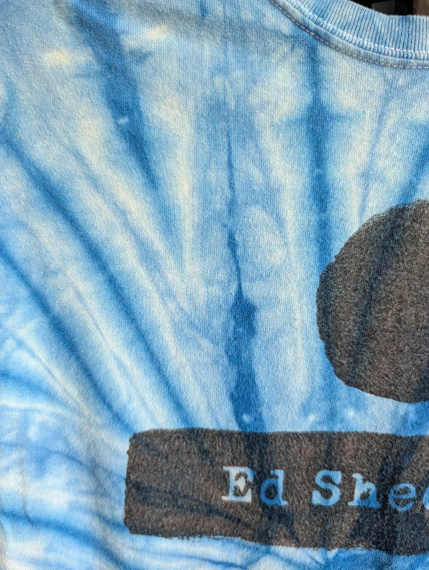 Ed Sheeran Blue Tie Dye Graphic T-Shirt Size S