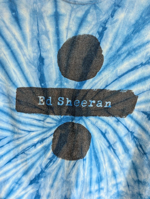 Ed Sheeran Blue Tie Dye Graphic T-Shirt Size S