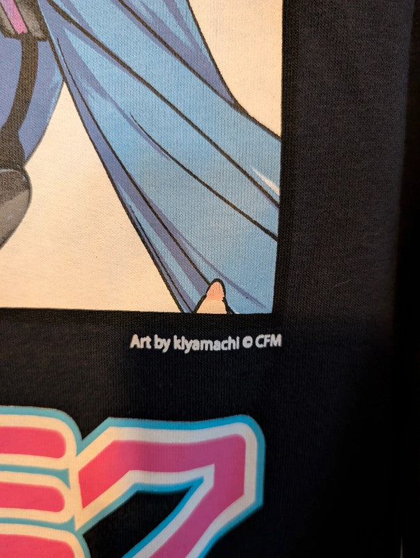 Hatsune Miku Black Anime Graphic Sweatshirt Size 2XS UK 4 6