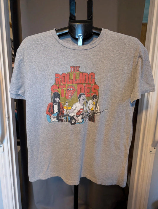 The Rolling Stones Grey Vintage Graphic Band T Shirt Size L